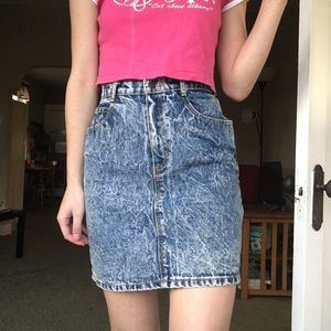 Vintage acid wash skirt